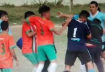 Escenas de increíble violencia en un partido de fútbol en Victoria