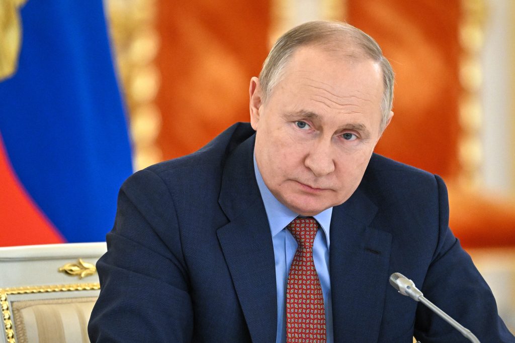 Russia's President Vladimir Putin attends a meeting in Moscow, on February 3.